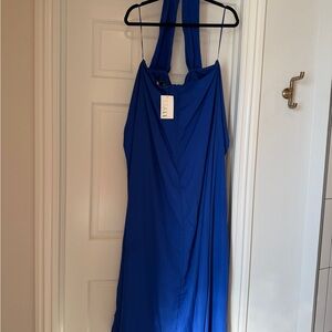 Luxe Royal Blue Backless Dress